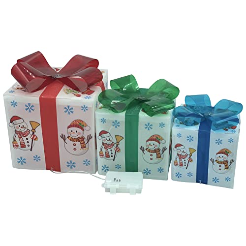 Christmas Decorations,Lighted Gift Boxes Set Of 3,Christmas Lighted Gift Boxes With 48 Led Lights Battery Operated For Christmas Porch Decor,Collapsible Decorations With Timer Lighted Christmas #TOP5