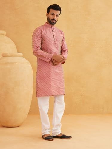 Sojanya (Since 1958 Men'S Jacquard Silk Self Design Only Kurta3