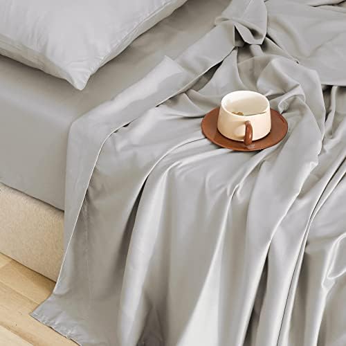 Copripiumino doppio/king size in cotone - Grigio scuro/righe