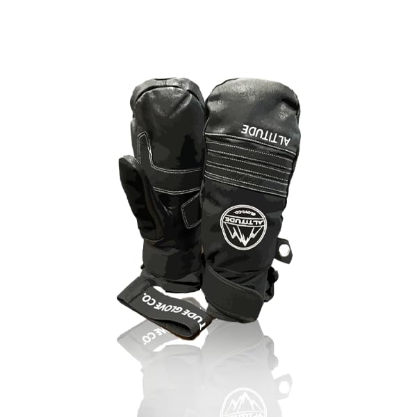 Altitude Tech Shorty Leather Winter Mitten (Black) - Small, Medium, Large, XL