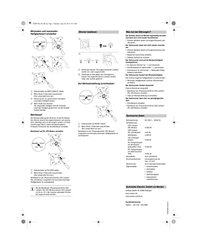 Schneider Electric Merten Universal-Drehdimmer-Einsatz, Dimmschalter, Unterputz, 4-400W, Phasenabschnitt, Aluminium, Artikelnummer MEG5134-0000