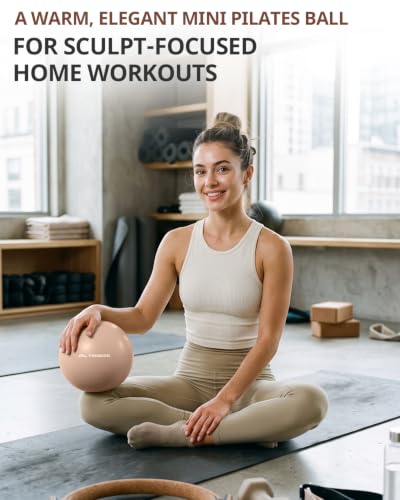 Image of Trideer 9 Inch Pilates Ball with Inflation Straw, Small Exercise Yoga Ball