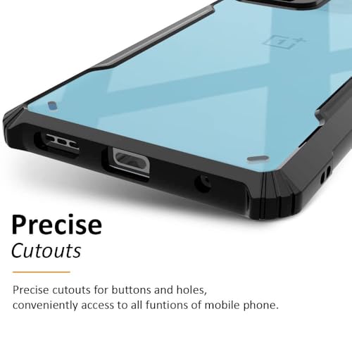 Image of WOW IMAGINE Poly Carbonate + TPU Shockproof Crystal Clear Oneplus 10T 5G Back Cover Case | 360 Degree Protection | Protective Design | Transparent Back Cover Case For 1+ Oneplus 10T 5G (Black Bumper)