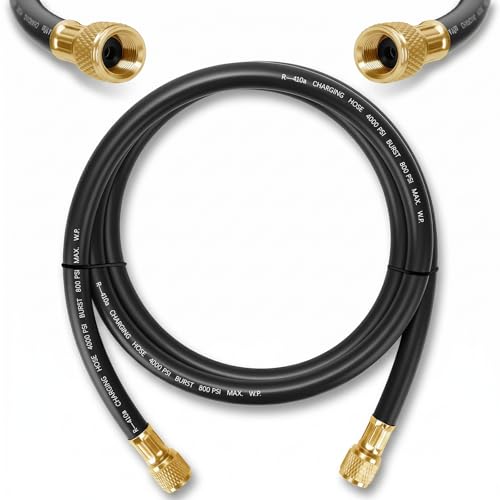 Upgraded 15660 HV1-3/8" HVAC Vacuum Hose,Standard 3/8"×3/8" Flare Fittings,6 Ft,Working Pressure:800 (Psi),Burst Pressure:4000 (Psi),Refrigerant Charging Hose,Faster HVAC Evacuation and Recovery,Black by Behonor - Used condition - US$28.56