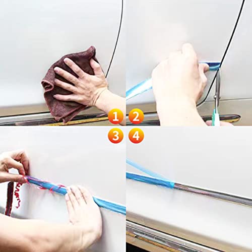 Nansh AUTO EXTERIOR AND INTERIOR MOLDING TRIM 16Ft Glossy Black Automotive Car Exterior And Interior Molding Trim Universal Bumper Window Door Body Side Decorative Strip Scratch-Proof thumb #8
