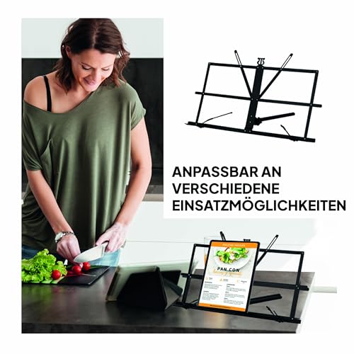 OcioDual Musikpult, Stativ, Notenpult, Tragbarer Ständer, Klappbares Rednerpult mit Tragetasche, Orchester, Faristol, Höhenverstellbar, Ausziehbar, Buchständer