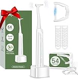 OILSAO Electric Flosser for Teeth, Water Flosser Alternative with 5 Speeds + 54 Refill Heads, 5X Cleaning & 60 Day Battery Life, Oscillation Gliding for Sensitive Gum Care, Dentist Recommended -White