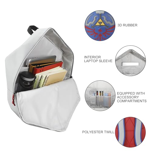 The Legend Of Zelda Hylian Shield 18.5" Novelty Backpack3
