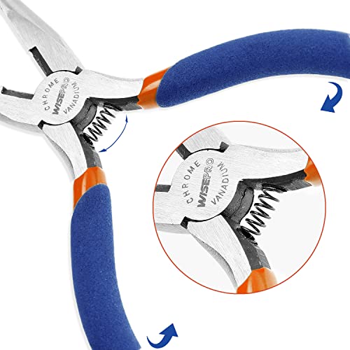 Wisepro 2 Pcs Long Nose Pliers And Diagonal Cutting Pliers Set, Multi-Function Pliers For Electric, Crafting, Model And Jewelry Making #TOP2