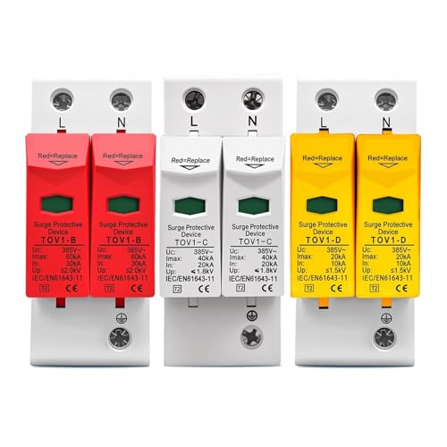 Parafoudre AC 2P pour sécuriser la maison pendant les orages d'été 385V