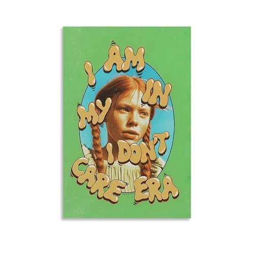 RYTRHNCV Póster estético con texto en inglés "I Don't Care Era" para decoración del hogar, dormitorio, sala de estar, 20 x 30 cm, estilo sin marco
