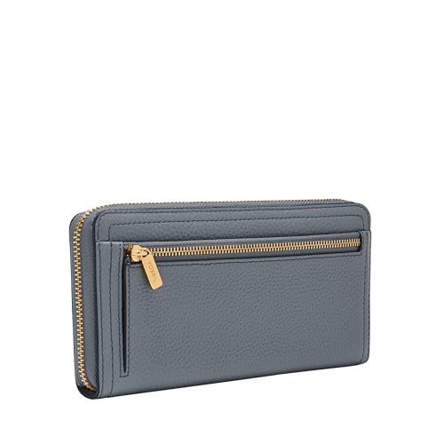 Image of Fossil Women's Logan Leather RFID-Blocking Zip Around Clutch Wallet with Wristlet Strap for Women
