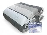 Tex family Steppdecke Kot Riga Grau - Winter-Tagesdecke aus reiner Baumwolle - Made in Italy, antiallergische Füllung - 170 x 270 cm