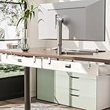 Mimoke Juego de 2 bandejas de gestión de cables, ahorra espacio (blanco)