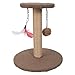 BELOWSYALER Natural Sisal Cats Post Small Cats Scratch Post with Hanging Ballsfor Protecting Furniture and Home Decoratio