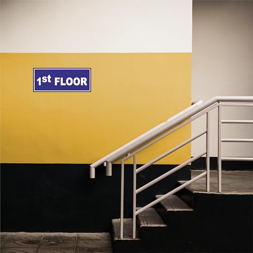 Image of ATTRACTSO - 1st Floor Sign Self Adhesive Laminated Sticker for Home, Office, Shop, Hospital, Hotel, Theatre, Restaurant - 12 inchx5 inch inch (Blue)
