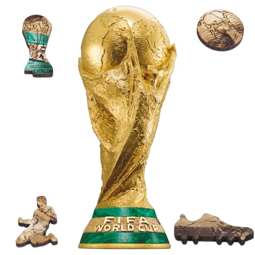 Image of FIFA World Cup 2026 Edition Trophy 26PCS Wooden Pocket Puzzle