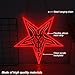Gothic Baphomet Neon Light, for Wall Decor, Gothic Home Decor,Gothic Satan Sigil for Halloween Wall Art,Lamb Demons Baphomet Inverted Pentagram,3D Engraved Neon Sign For Halloween & Home Ambiance