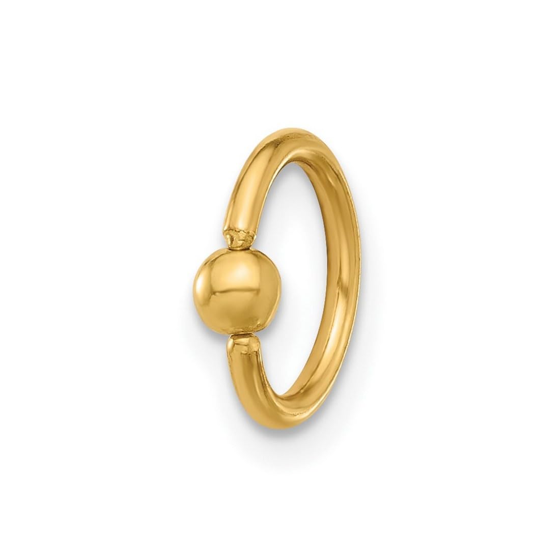 1,4 mm 14 Karat Gold 16 Gauge polierter Septum-Knorpelring – Körper-Piercing-Ring für Frauen, Einheitsgröße, Metall Metall Edelmetall, Kein Edelstein