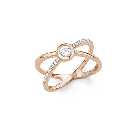 s.Oliver femme argent plaqué or blanc bague zircon de luxe