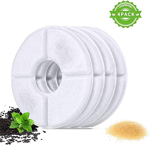 Ersatzfilter für Katzenbrunnen, gesunde und hygienische Filter für Haustier Wasserspender. (4 Packs)
