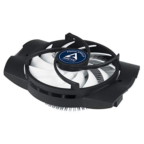 ARCTIC Alpine AM4 LP - Low Profile CPU Cooler for AMD Socket AM4, Silent Fan and Quiet Processor Cooler, PWM Technology, Easy Installation, Low Power Consumption