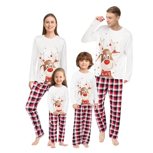 BTONGE Weihnachten Familie Pyjama Set