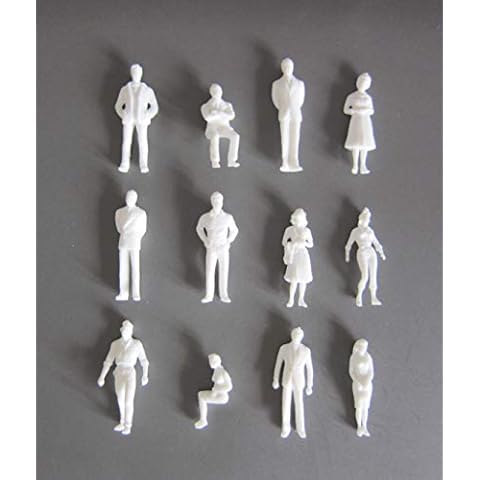 25 Figuras Blancas sin Pintar Escala 1:50 para Modelismo Ferroviario Cover