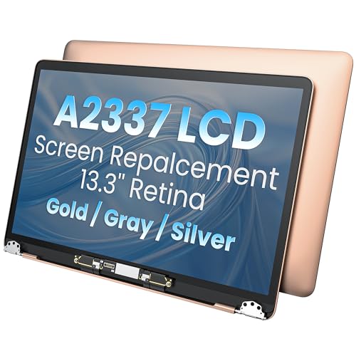 DZLQS A2337 LCD Screen Display Assembly for MacBook Air 13.3" M1 2020 A2337 EMC 3598 MGN63 MGN93 MGND3 MGN73 MGNA3 MGNE3 Retina 2560x1600 (Rose Gold)
