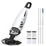 Enhulk Poolsauger Akku PC68, Poolreiniger mit Filter, Betriebsdauer bis zu 60 Minuten, 335cm Teleskopstange