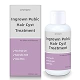 Ingrown Pubic Hair Cyst Treatment Gel, Razor Bumps Solution for Bikini Line, Intimate Area & Inner Thighs, Safe After Waxing or Shaving, Tea Tree and Salicylic Acid Formula for Men and Women, 4oz