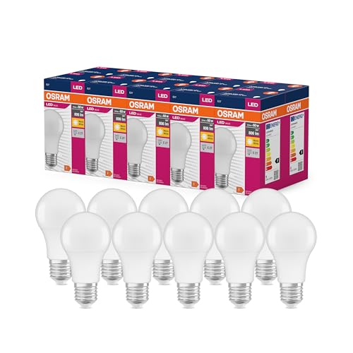 Osram LED Star Value Classic A60 LED Lampe für E27 Sockel, Birnenform, FR,...