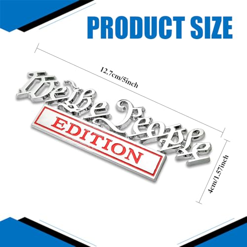 Image of Classic We The People Edition Emblems, 3D Badge Decal, 3D Raised Letter Metal Fender Badge Sticker with Strong Adhesive, Personalized Decoration Labels Car Badges for Trucks, SUVs