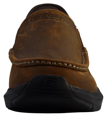 Image of Skechers Men's Moc Toe Leather Slip-ins Parson - Oswin Loafer | Casual, Slip-ins, Relaxed Fit, Air-Cooled Memory Foam, Leather