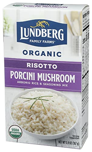 Lundberg Family Farms - Traditional Italian Risotto, Porcini Wild Mushroom, Convenient Side Dish, 20 Minute Cook Time, Pantry Staple, Non-Gmo, Gluten-Free, Usda Certified Organic (5.9 Oz, 1-Pack) #TOP5