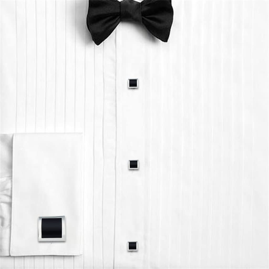 Desconocido Gemelos Cuadrados de latón para Camisa de Esmoquin para Hombre Gemelos de Concha de Perla Botones Juego de Tachuelas Hombre Boda (Color : B, Tamaño : Mismo tamaño) (C Mismo tamaño)