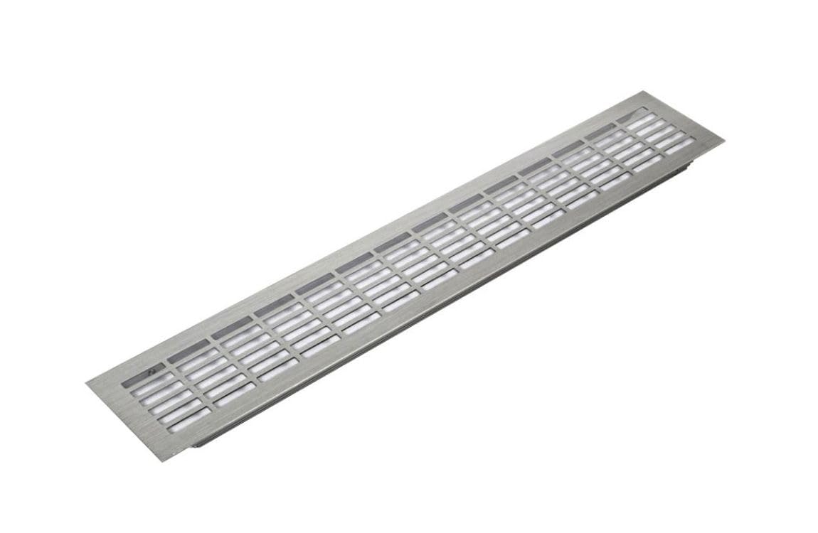 Rejs Stainless Steel Ventilation Vent, 480X80mm, Corrosion-Resistant, Waterproof, 6 Colours (Stainless Steel)