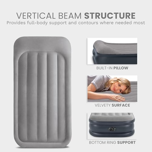 Intex Dura-Beam Plus Deluxe 16.5" Twin Air Mattress with Built-in Pump - image 9