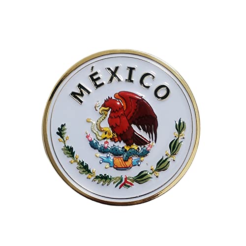 Mexico Eagle Flag Brooch Pin Badge Calcomania Escudo Mexicano Colorful Design Memorabilia