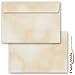 Produktbild Motiv-Briefumschläge 25 Stück C6 (162x114 mm) ohne Fenster MARMOR BEIGE, Selbstklebend mit Abziehstreifen