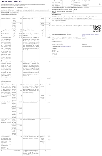 Samsung WD11DG5B15BEEC - vue 5