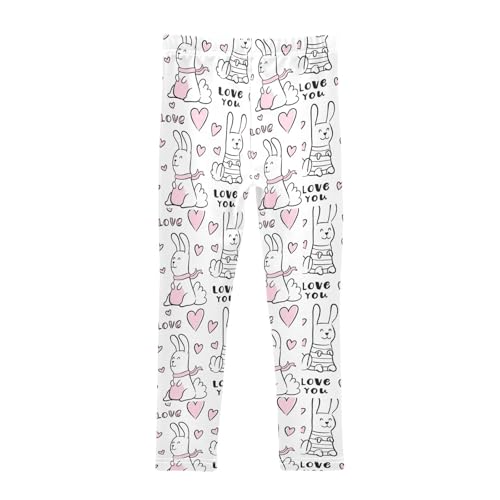 Girls Leggings Kid with Two Rabbits Toddler Girls Clothes Leggings for Girls Toddler Girls Leggings 3-4T2