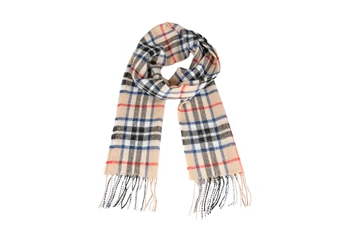 Briomhar Tartan Plaid Wool Scottish Scarf - 100% Lambswool Made in Scotland, Perfect Winter Scarf for Cold Weather