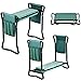 RELAX4LIFE Tabouret de Jardinage Pliable, Agenouilloir de Jardin avec Sacs à Outils, Coussinet Epais en Eve Charge 120kg, Banc de Jardinage Polyvalent, 58x27,5x49cm