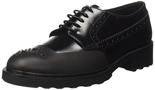  Barracuda BD0840 Scarpe Stringate Basse Brogue, Donna, Nero, 38.5 EU (5.5 UK)