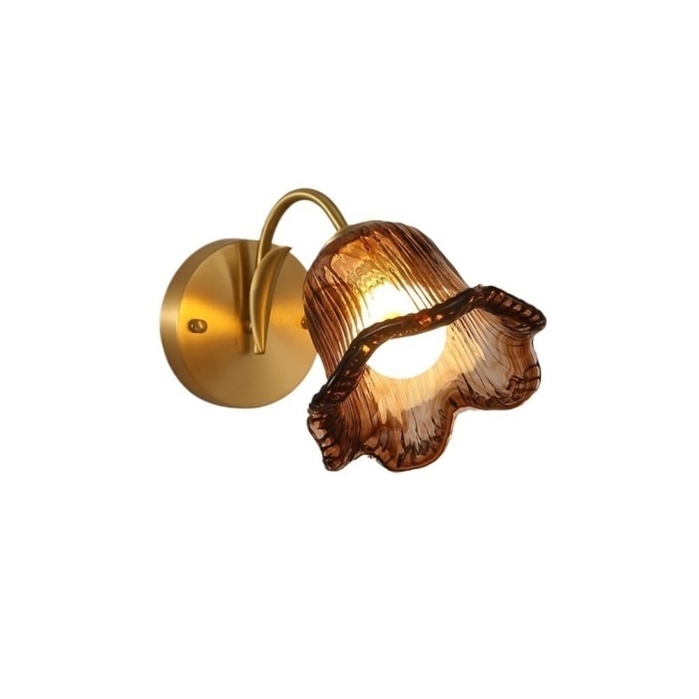 YQINQIN83B Wall Sconce Light Luxury Copper Retro Lamp Bedroom Bedside Wall Living Room Staircase for Hallway