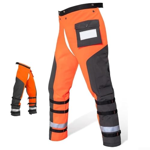 Pantaloni protettivi per motosega, 9 strati, con cintura regolabile per la registrazione e il taglio