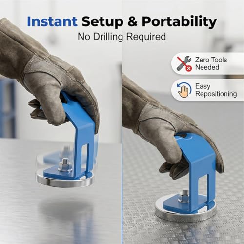 Porta antorcha de soldadura resistente con base magnética de alta densidad 6