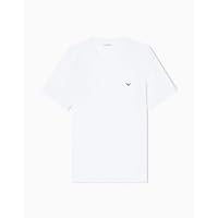 Emporio Armani T-Shirt Uomo Essential Cotone Scollo a V, Bianco