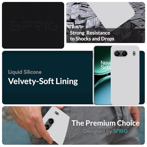 Image of SPRIG Compatible with OnePlus Nord 4 Premium SilkTone Back Cover Drop Tested Shock Proof Mobile Case for Men, Women, Boys and Girls with Camera Protection (White)